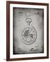 PP112-Faded Grey U.S. Watch Co. Pocket Watch Patent Poster-Cole Borders-Framed Giclee Print