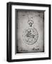PP112-Faded Grey U.S. Watch Co. Pocket Watch Patent Poster-Cole Borders-Framed Giclee Print