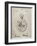 PP112-Sandstone U.S. Watch Co. Pocket Watch Patent Poster-Cole Borders-Framed Premium Giclee Print