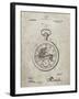 PP112-Sandstone U.S. Watch Co. Pocket Watch Patent Poster-Cole Borders-Framed Giclee Print