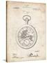 PP112-Vintage Parchment U.S. Watch Co. Pocket Watch Patent Poster-Cole Borders-Stretched Canvas