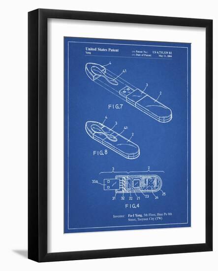 PP1120-Blueprint USB Flash Drive Patent Poster-Cole Borders-Framed Giclee Print