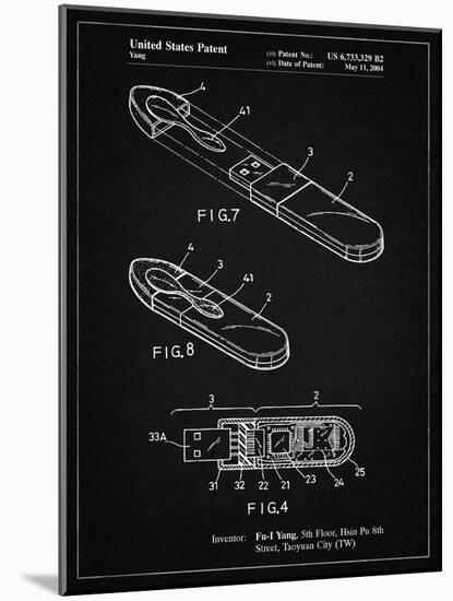 PP1120-Vintage Black USB Flash Drive Patent Poster-Cole Borders-Mounted Giclee Print