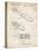 PP1120-Vintage Parchment USB Flash Drive Patent Poster-Cole Borders-Stretched Canvas