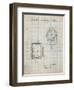 PP1123-Antique Grid Parchment Vintage Movie Set Light Patent Poster-Cole Borders-Framed Giclee Print