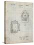 PP1123-Antique Grid Parchment Vintage Movie Set Light Patent Poster-Cole Borders-Stretched Canvas