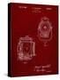 PP1123-Burgundy Vintage Movie Set Light Patent Poster-Cole Borders-Stretched Canvas