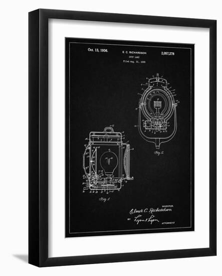 PP1123-Vintage Black Vintage Movie Set Light Patent Poster-Cole Borders-Framed Premium Giclee Print