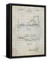 PP1124-Antique Grid Parchment Vintage Ski's Patent Poster-Cole Borders-Framed Stretched Canvas