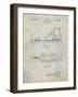 PP1124-Antique Grid Parchment Vintage Ski's Patent Poster-Cole Borders-Framed Giclee Print