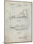 PP1124-Antique Grid Parchment Vintage Ski's Patent Poster-Cole Borders-Mounted Giclee Print