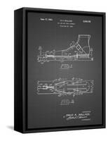 PP1124-Black Grid Vintage Ski's Patent Poster-Cole Borders-Framed Stretched Canvas