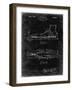 PP1124-Black Grunge Vintage Ski's Patent Poster-Cole Borders-Framed Giclee Print