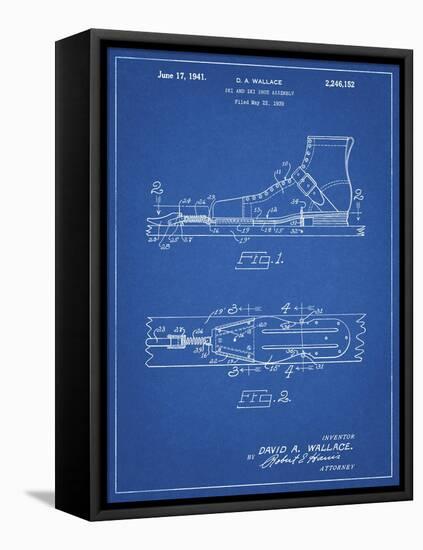 PP1124-Blueprint Vintage Ski's Patent Poster-Cole Borders-Framed Stretched Canvas