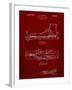 PP1124-Burgundy Vintage Ski's Patent Poster-Cole Borders-Framed Giclee Print