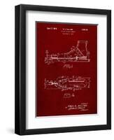 PP1124-Burgundy Vintage Ski's Patent Poster-Cole Borders-Framed Premium Giclee Print