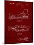 PP1124-Burgundy Vintage Ski's Patent Poster-Cole Borders-Mounted Giclee Print