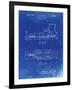 PP1124-Faded Blueprint Vintage Ski's Patent Poster-Cole Borders-Framed Giclee Print