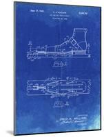 PP1124-Faded Blueprint Vintage Ski's Patent Poster-Cole Borders-Mounted Giclee Print