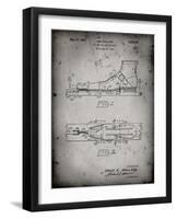 PP1124-Faded Grey Vintage Ski's Patent Poster-Cole Borders-Framed Giclee Print