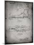 PP1124-Faded Grey Vintage Ski's Patent Poster-Cole Borders-Mounted Giclee Print