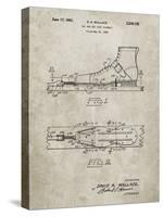 PP1124-Sandstone Vintage Ski's Patent Poster-Cole Borders-Stretched Canvas