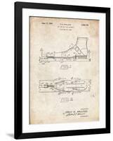 PP1124-Vintage Parchment Vintage Ski's Patent Poster-Cole Borders-Framed Giclee Print