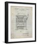 PP1125-Antique Grid Parchment Vintage Slot Machine 1932 Patent Poster-Cole Borders-Framed Premium Giclee Print