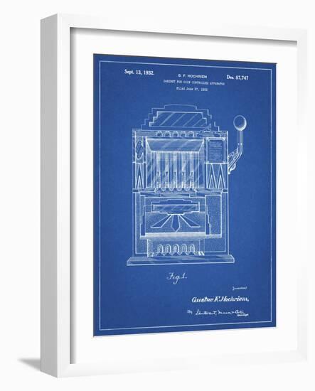 PP1125-Blueprint Vintage Slot Machine 1932 Patent Poster-Cole Borders-Framed Giclee Print