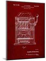 PP1125-Burgundy Vintage Slot Machine 1932 Patent Poster-Cole Borders-Mounted Giclee Print