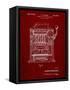 PP1125-Burgundy Vintage Slot Machine 1932 Patent Poster-Cole Borders-Framed Stretched Canvas