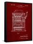 PP1125-Burgundy Vintage Slot Machine 1932 Patent Poster-Cole Borders-Framed Stretched Canvas