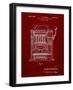 PP1125-Burgundy Vintage Slot Machine 1932 Patent Poster-Cole Borders-Framed Giclee Print