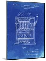 PP1125-Faded Blueprint Vintage Slot Machine 1932 Patent Poster-Cole Borders-Mounted Giclee Print