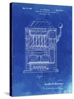 PP1125-Faded Blueprint Vintage Slot Machine 1932 Patent Poster-Cole Borders-Stretched Canvas