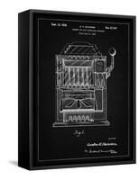 PP1125-Vintage Black Vintage Slot Machine 1932 Patent Poster-Cole Borders-Framed Stretched Canvas