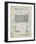PP1126-Antique Grid Parchment Vintage Table Radio Patent Poster-Cole Borders-Framed Giclee Print
