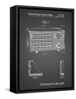 PP1126-Black Grid Vintage Table Radio Patent Poster-Cole Borders-Framed Stretched Canvas