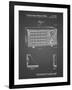 PP1126-Black Grid Vintage Table Radio Patent Poster-Cole Borders-Framed Giclee Print