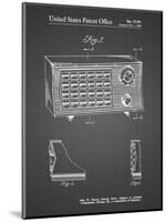 PP1126-Black Grid Vintage Table Radio Patent Poster-Cole Borders-Mounted Giclee Print
