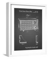 PP1126-Black Grid Vintage Table Radio Patent Poster-Cole Borders-Framed Giclee Print