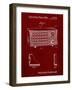 PP1126-Burgundy Vintage Table Radio Patent Poster-Cole Borders-Framed Giclee Print