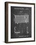 PP1126-Chalkboard Vintage Table Radio Patent Poster-Cole Borders-Framed Giclee Print