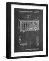 PP1126-Chalkboard Vintage Table Radio Patent Poster-Cole Borders-Framed Giclee Print