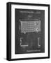 PP1126-Chalkboard Vintage Table Radio Patent Poster-Cole Borders-Framed Giclee Print