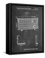 PP1126-Chalkboard Vintage Table Radio Patent Poster-Cole Borders-Framed Stretched Canvas