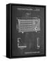 PP1126-Chalkboard Vintage Table Radio Patent Poster-Cole Borders-Framed Stretched Canvas