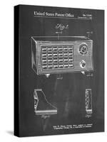 PP1126-Chalkboard Vintage Table Radio Patent Poster-Cole Borders-Stretched Canvas