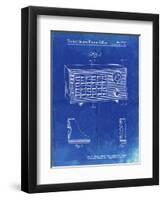 PP1126-Faded Blueprint Vintage Table Radio Patent Poster-Cole Borders-Framed Premium Giclee Print