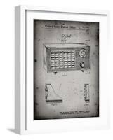 PP1126-Faded Grey Vintage Table Radio Patent Poster-Cole Borders-Framed Giclee Print